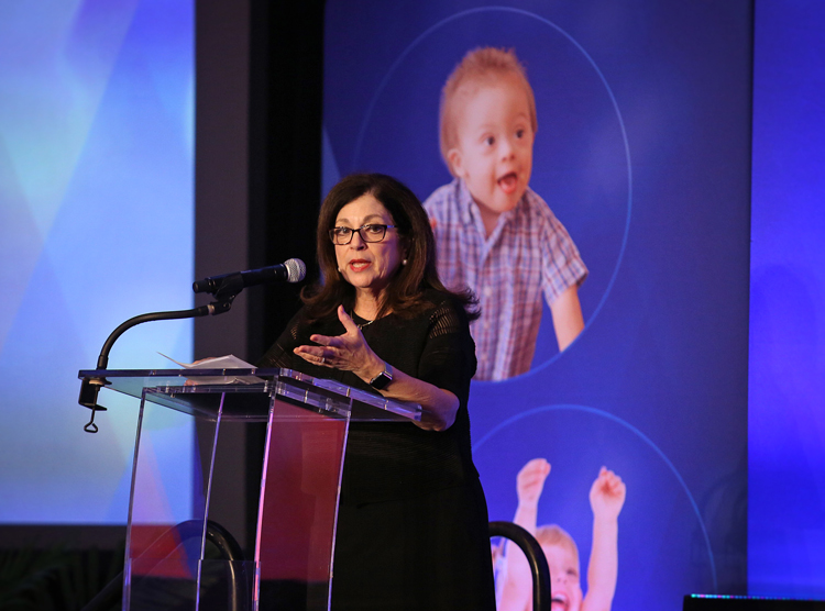 anita zucker making a speech