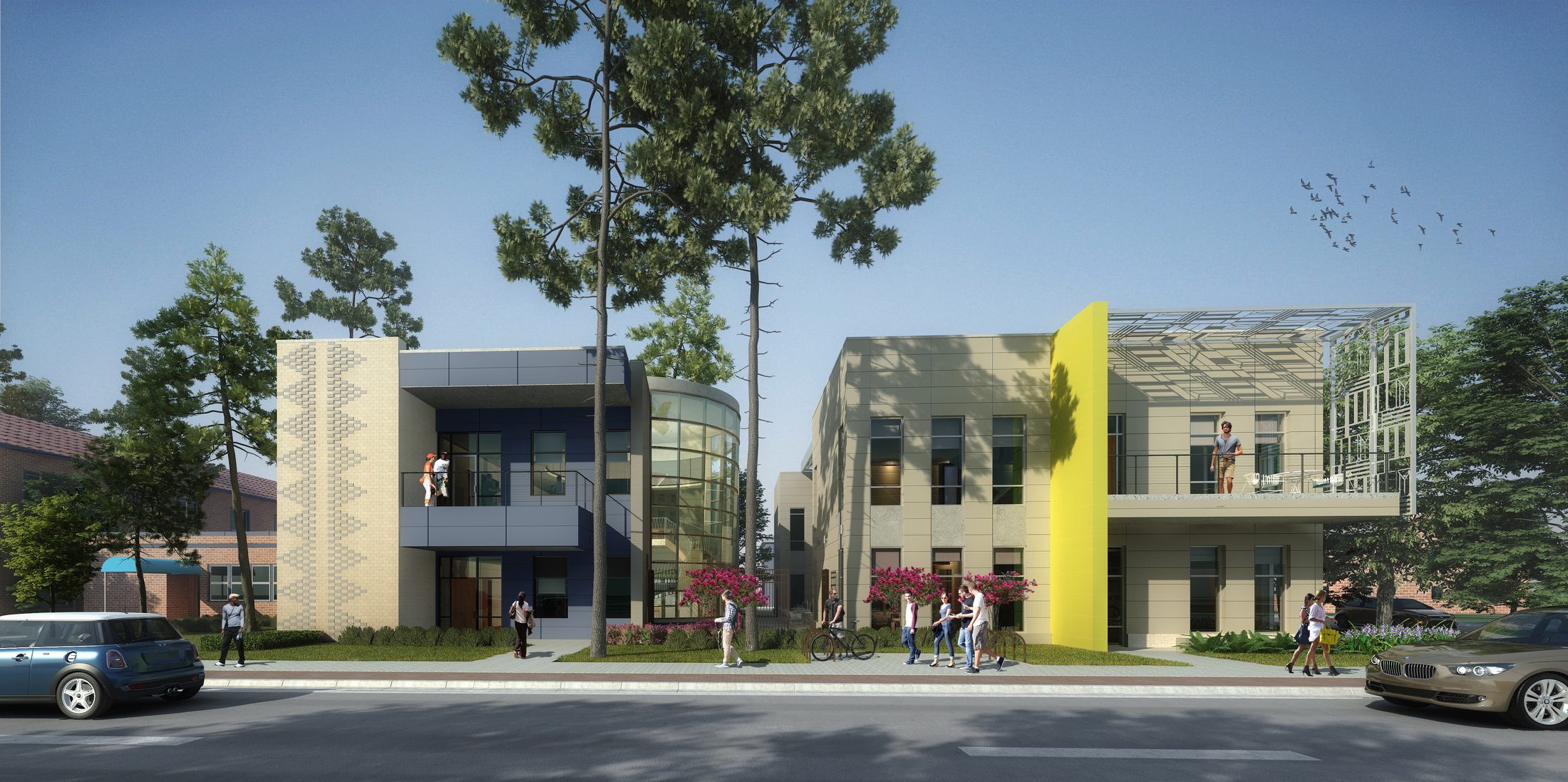 rendering of UF's Institute of Black Culture and Institute of Hispanic-Latino Cultures